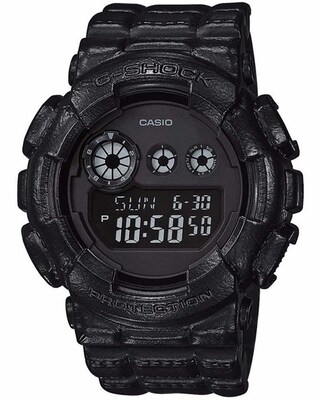 casio chronograph black rubber strap