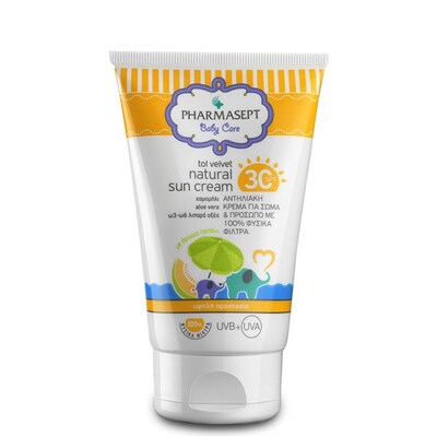 Pharmasept - Baby Natural Sun Cream Spf30 100% Φυσικά Φίλτρα, 100ml