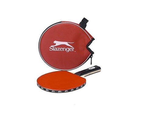 Ρακέτα Ping Pong Slazenger Με Προστατευτική Θήκη Μεταφοράς Σε Κόκκινο Χρώμα, 22539