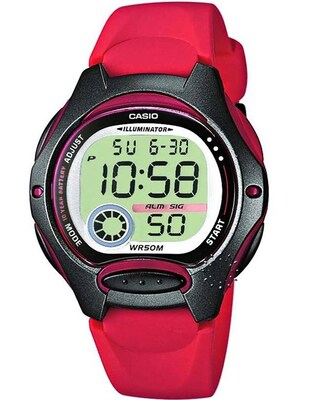 casio matte red vintage