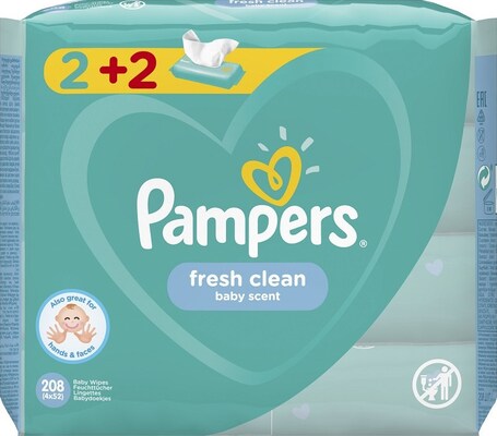 Pampers Wipes Fresh 4x52τεμ (2+2 Δώρο)