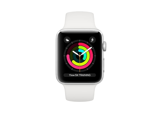 apple watch series 3 38mm silver aluminum white sport band