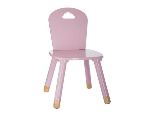 Παιδικό Ξύλινο Καρεκλάκι Σε Ροζ Χρώμα, Pink Sweet Chair, 32x29.5x50 Cm