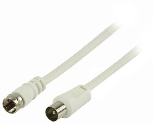 Nedis Csgp41800wt30 Satellite And Antenna Cable, F Male - Iec (coax) Male, 3m, Whi 233-0094