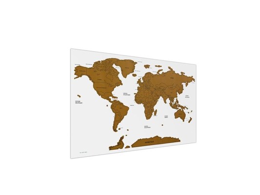 Verlichting temperatuur Nachtvlek Παγκόσμιος Χάρτης Ξυστό Με Ξύστρα, World Scratch Map, 82x59 Cm Λευκό |  Public