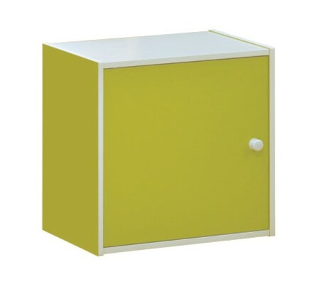 Κουτι Βιβλιοθηκης Lime - Λευκο Με Πορτα