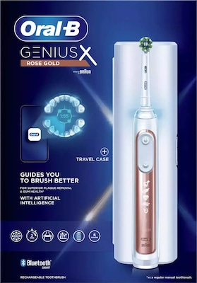 Ηλεκτρική Οδοντόβουρτσα Oral-b Genius-x Rose Gold Με Θήκη Ταξιδίου