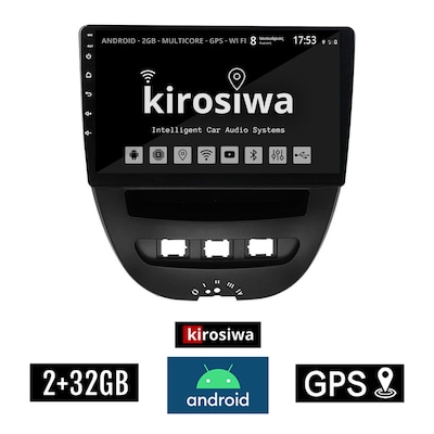 Kirosiwa Cr-3823 Ηχοσύστημα Αυτοκινήτου Toyota Aygo 2GB/32GB 10 - Μαύρο