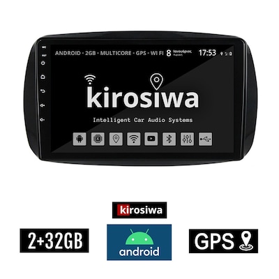 Kirosiwa Dx-71344 Ηχοσύστημα Αυτοκινήτου Smart 453 2GB/32GB 9 - Μαύρο