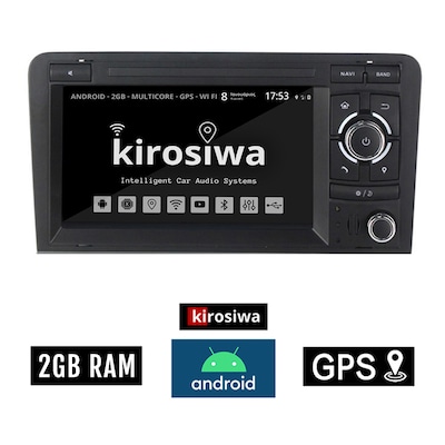 Kirosiwa Kls-7896 Ηχοσύστημα 2gb Audi A3 Android Οθόνη Αυτοκίνητου 2gb Με Gps Wi-fi Dsp