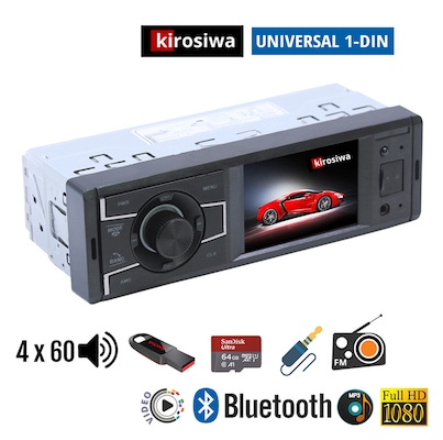 Kirosiwa Kls-8117 Ηχοσύστημα Αυτοκινήτου Universal 1DIN 4 - Μαύρο