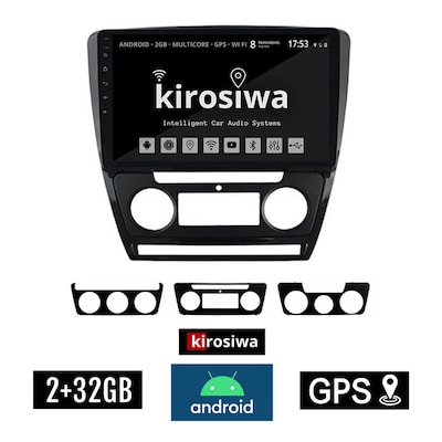 Kirosiwa Rx-9525 Ηχοσύστημα Αυτοκινήτου Skoda Octavia 5 2GB/32GB 10 - Μαύρο