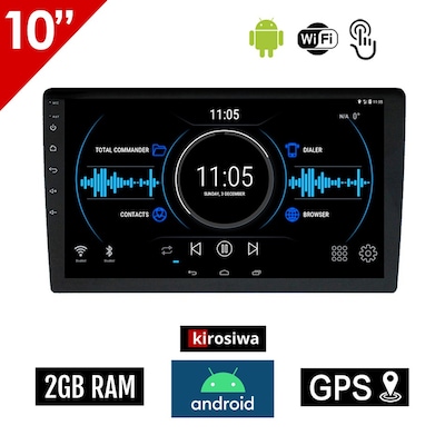 KIROSIWA Kirosiwa Rx-9703 Ηχοσύστημα Αυτοκινήτου Universal 2DIN 2GB/16GB 10 - Μαύρο