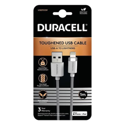 DURACELL Καλώδιο Duracell USB-A Male σε Lightning Male - 1m