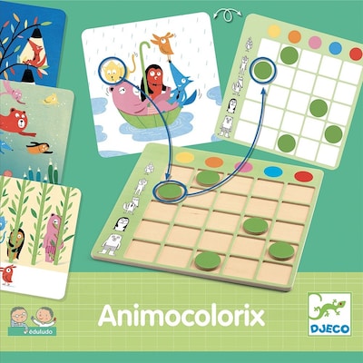Djeco Εκπαιδευτικό Παιχνίδι Λογικής Σκέψης Και Χρωμάτων animo Colorix