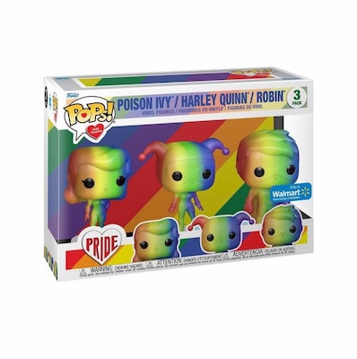 FUNKO Funko Pop! - Pops! With Purpose - DC Heroes - Poison Ivy, Harley Quinn Robin (Pride 2022) 3-Pack