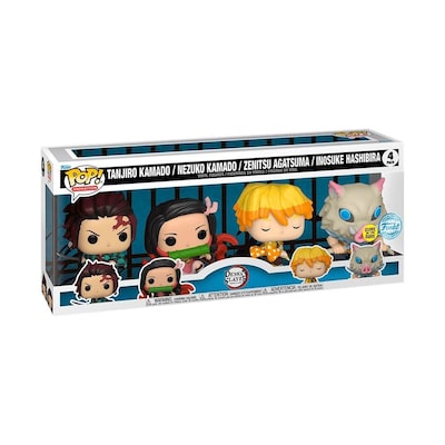 Funko Pop! Animation - Demon Slayer - Zenitsu Agatsuma, Tanjiro Kamado, Nezuko Kamado & Inosuke Hashibira #4-Pack