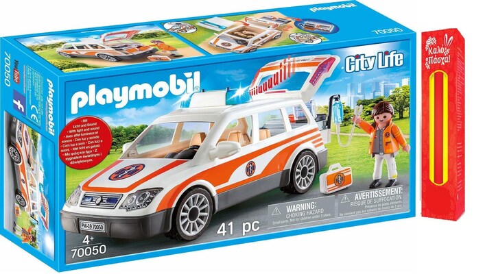 Παιχνιδολαμπάδα Playmobil® City Life - Όχημα Πρώτων Βοηθειών (70050)