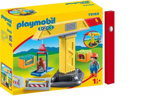 Παιχνιδολαμπάδα Playmobil® 1.2.3 - Γερανός Κατασκευών (70165)
