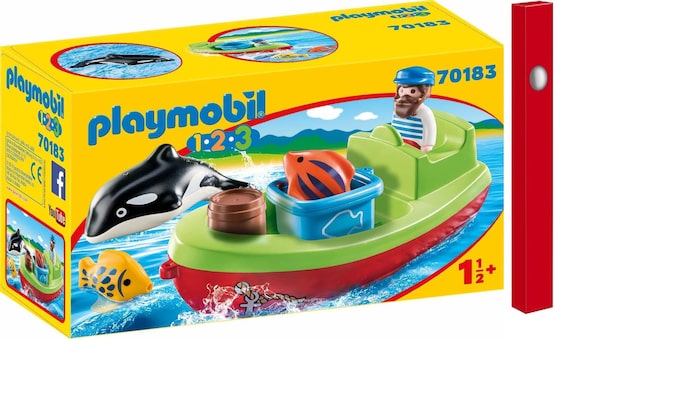 Παιχνιδολαμπάδα Playmobil® 1.2.3 - Αλιευτικό Σκάφος (70183)