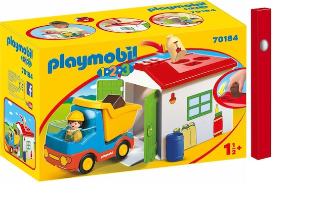 Παιχνιδολαμπάδα Playmobil® 1.2.3 - Φορτηγό Με Γκαράζ (70184)
