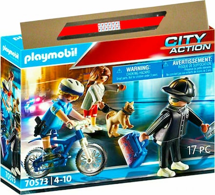 Παιχνιδολαμπάδα City Action: Αστυνομικός Ποδήλατο And Πορτοφολάς 70573 Για 4+ Ετών Playmobil