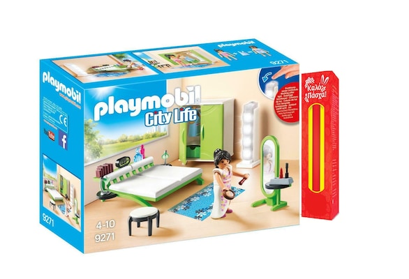 Παιχνιδολαμπάδα Playmobil City Life Υπνοδωμάτιο Για 4-10 Ετών (9271)